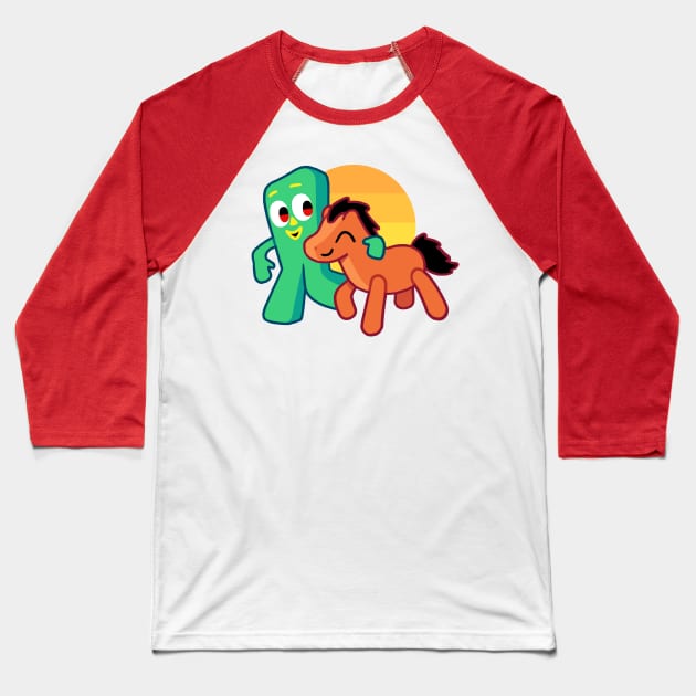 Gumby and Pokey Baseball T-Shirt by scrims